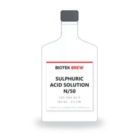 SULPHURIC ACID SOLUTION N/50 - BioTek Brew laboratory chemical, CAS 7664-93-9, pack sizes 500 ml - 2.5 Ltr.