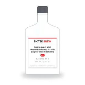 SULPHUROUS ACID (Aqueous Solution) (5- SO2) (Sulphur Dioxide Solution) - BioTek Brew laboratory chemical, CAS 7782-99-2