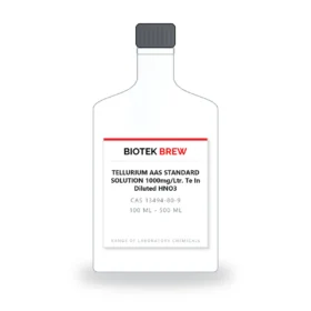 TELLURIUM AAS STANDARD SOLUTION 1000mg/Ltr. Te In Diluted HNO3 - BioTek Brew laboratory chemical, CAS 13494-80-9