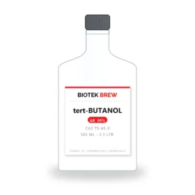 tert-BUTANOL - BioTek Brew laboratory chemical, CAS 75-65-0, pack sizes 500 ml - 2.5 Ltr.