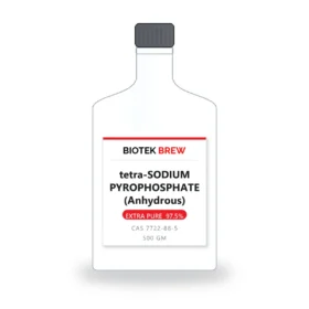 tetra-SODIUM PYROPHOSPHATE (Anhydrous) - BioTek Brew laboratory chemical, CAS 7722-88-5, pack sizes 500 gm