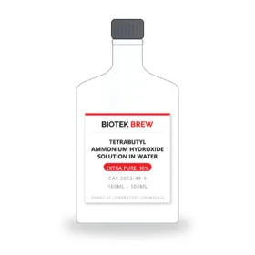 TETRABUTYL AMMONIUM HYDROXIDE SOLUTION IN WATER - BioTek Brew laboratory chemical, CAS 2052-49-5, pack sizes 100ml - 500ml