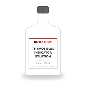 THYMOL BLUE INDICATOR SOLUTION - BioTek Brew laboratory chemical, CAS 76-61-9, pack sizes 125 ml - 500 ml