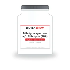 Tributyrin agar base w/o Tributyrin (TBA) - BioTek Brew dehydrated culture medium, pack sizes 100gm - 500gm