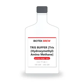 TRIS BUFFER [Tris (Hydroxymethyl) Amino Methane] - BioTek Brew laboratory chemical, CAS 77-86-1, pack sizes 100 gm - 500 gm