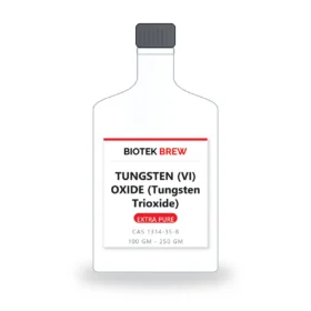 TUNGSTEN (VI) OXIDE (Tungsten Trioxide) - BioTek Brew laboratory chemical, CAS 1314-35-8, pack sizes 100 gm - 250 gm