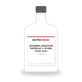 UNIVERSAL INDICATOR PAPERS pH 1-10 With Colour Scale - BioTek Brew laboratory chemical, pack sizes 10 Books