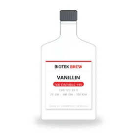 VANILLIN - BioTek Brew laboratory chemical, CAS 121-33-5, pack sizes 25 gm - 100 gm - 500 gm