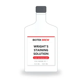 WRIGHT'S STAINING SOLUTION - BioTek Brew laboratory chemical, CAS 68988-92-1, pack sizes 125 ml - 500 ml