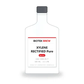 XYLENE RECTIFIED Pure - BioTek Brew laboratory chemical, CAS 1330-20-7, pack sizes 500 ml - 2.5 Ltr.