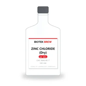 ZINC CHLORIDE (Dry) - BioTek Brew laboratory chemical, CAS 7646-85-7, pack sizes 500 gm