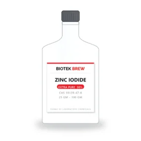ZINC IODIDE - BioTek Brew laboratory chemical, CAS 10139-47-6, pack sizes 25 gm - 100 gm