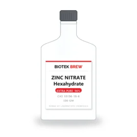 ZINC NITRATE Hexahydrate - BioTek Brew laboratory chemical, CAS 10196-18-6, pack sizes 500 gm