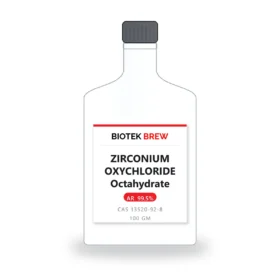 ZIRCONIUM OXYCHLORIDE Octahydrate - BioTek Brew laboratory chemical, CAS 13520-92-8, pack sizes 100 gm