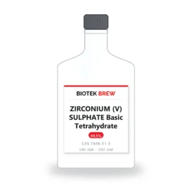 ZIRCONIUM (V) SULPHATE Basic Tetrahydrate - BioTek Brew laboratory chemical, CAS 7446-31-3, pack sizes 100 gm - 500 gm