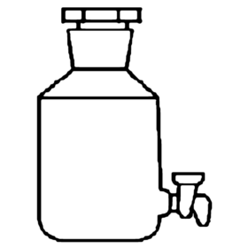 Amber Colour Bottles Aspirator With Interchangeable Stopper And Stopcock - 3.3 low-expansion laboratory glassware, BioTek Brew