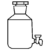 Amber Colour Bottles Aspirator With Interchangeable Stopper And Stopcock - 3.3 low-expansion laboratory glassware, BioTek Brew