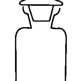 Amber Colour Reagent Bottles Wide Mouth With Interchangeable Stopper - 3.3 low-expansion laboratory glassware, BioTek Brew