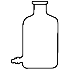 Bottles Aspirator With Bottom Outlet For Tubing Plain - 3.3 low-expansion laboratory glassware, BioTek Brew