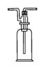 Bottles Gas Washing Drechsel With PTFE