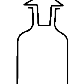 Bottles Reagent Narrow Mouth With Hollow Interchangeable Stopper - 3.3 low-expansion laboratory glassware, BioTek Brew