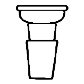 Conical / Spherical Adapters Cone TO Cup - 3.3 low-expansion laboratory glassware, BioTek Brew