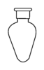 Flask Pear Shaped Single