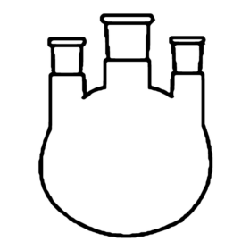 Flask Round Bottom 3 Neck With Interchangeable Joint Side Neck Angled Or Parallel - 3.3 low-expansion laboratory glassware, BioTek Brew
