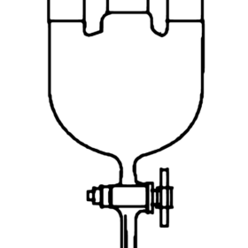 Flat Three Neck With P.t.f.e. Stopcock - 3.3 low-expansion laboratory glassware, BioTek Brew