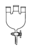 Flat Three Neck With P.t.f.e
