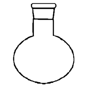 Flask Round / Flat With Interchangeable Joint Short Neck - 3.3 low-expansion laboratory glassware, BioTek Brew