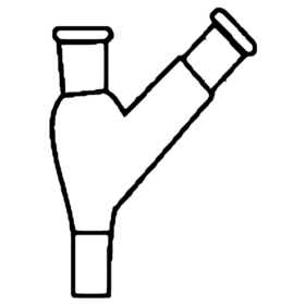 Multiple Adapters Two Necks, One Vertical And One At Angle 45 - 3.3 low-expansion laboratory glassware, BioTek Brew