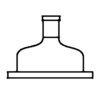 Reaction Vessel, Lid Single Neck Flat