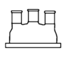 Reaction Vessel, Lid Three Neck Flat