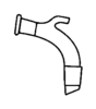 Receiving Adapters Bend With Vent