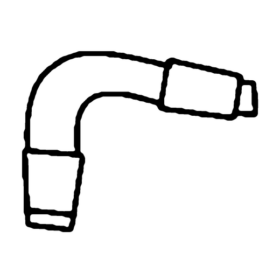 Recovery Bend Sloping (elbow) - 3.3 low-expansion laboratory glassware, BioTek Brew