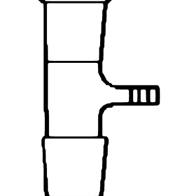 Socket/cone Adapters With T Connection - 3.3 low-expansion laboratory glassware, BioTek Brew