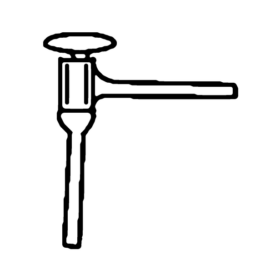 Stopcock High Vacuum Right Angle Lower Limb Vertical Hollow Plug - 3.3 low-expansion laboratory glassware, BioTek Brew