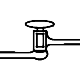 Stopcock High Vacuum Right Angle Lower Limb Horizontal Hollow Plug - 3.3 low-expansion laboratory glassware, BioTek Brew