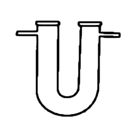 Tubes Asbsorption Calcium Choride U Shape With Side Tube - 3.3 low-expansion laboratory glassware, BioTek Brew