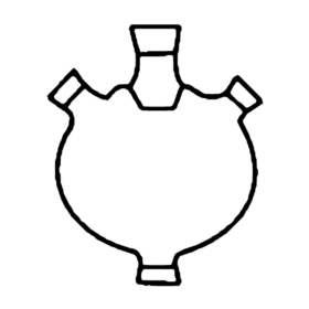 Vessel Three Neck With Bottom Outlet - 3.3 low-expansion laboratory glassware, BioTek Brew